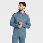 Men's Textured Fleece Premium Full-zip Hoodie - All In Motion Blue Gray S, Men's,
