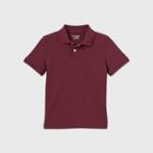 Petiteboys' Short Sleeve Interlock Uniform Polo Shirt - Cat & Jack Burgundy