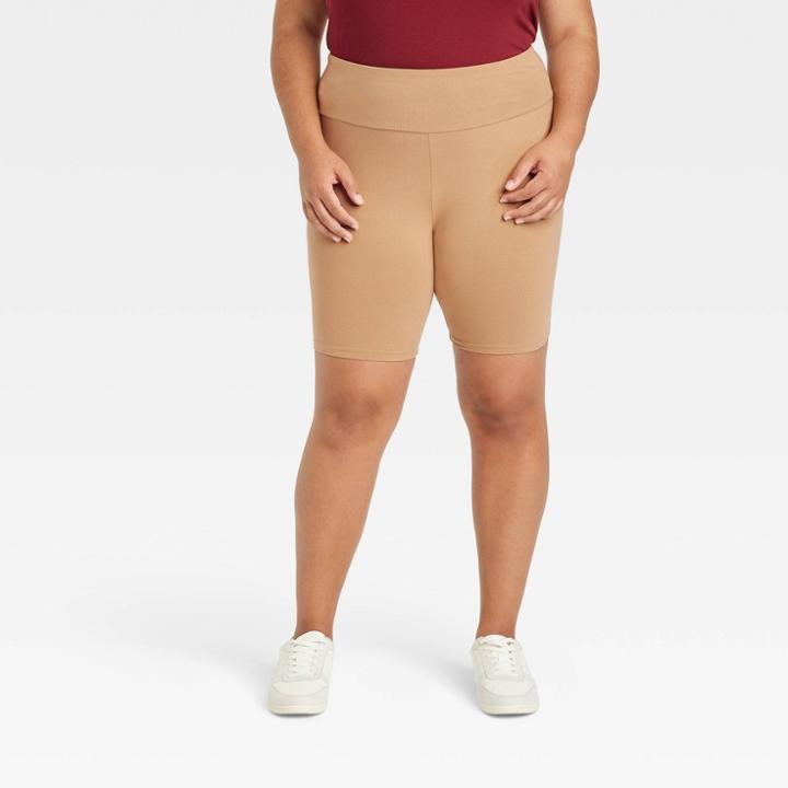 Women's Plus Size High-waisted Bike Shorts - Ava & Viv
