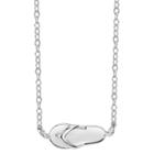 Target Footnotes Sterling Silver Sandal Station Necklace - Silver, Women's