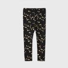 Toddler Girls' Star With Shine Leggings - Cat & Jack Black