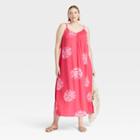 Women's Plus Size Sleeveless A-line Dress - Knox Rose Light Red Tie-dye