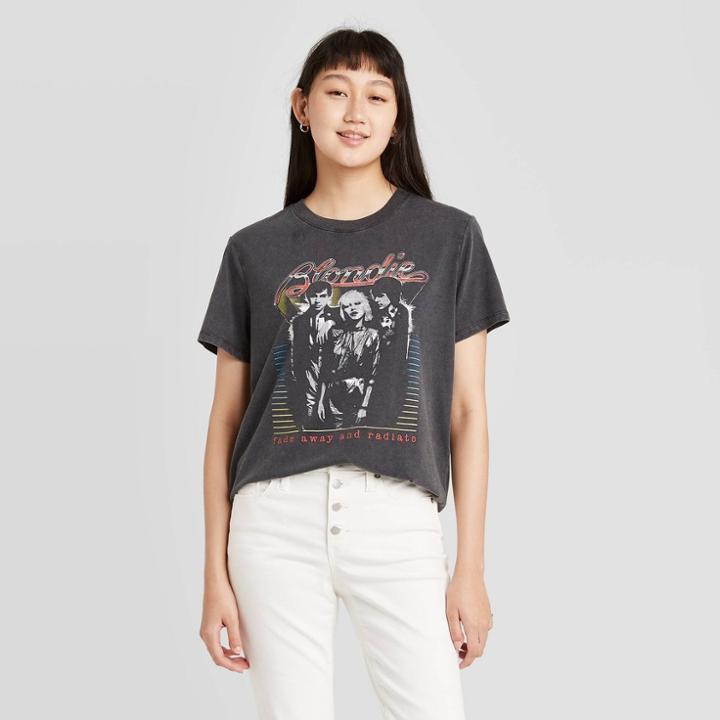 Women's Blondie Metallic Short Sleeve Graphic T-shirt - Black