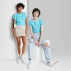 Short Sleeve Fitted T-shirt - Wild Fable Aqua Blue