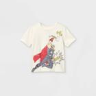 Toddler Boys' Marvel Mighty Thor Short Sleeve Graphic T-shirt - Off-white 2t - Disney