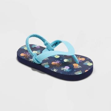 Toddler Adrian Slip-on Flip Flop Sandals - Cat & Jack Navy Blue