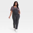 Women's High-rise Denim Overalls - Ava & Viv Black Wash