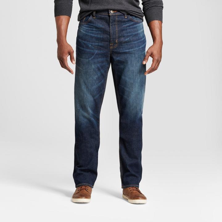 Men's Big & Tall Athletic Fit Jeans - Goodfellow & Co Dark Denim Wash