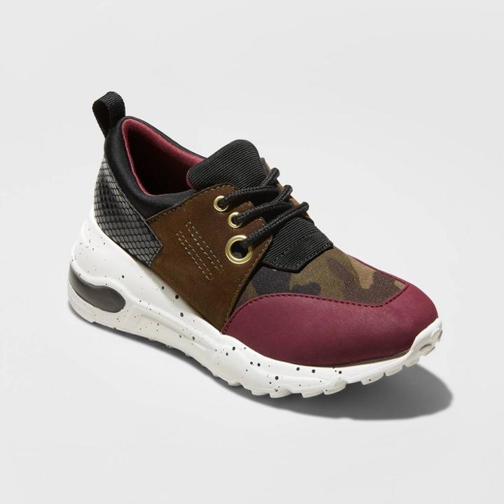 Women's Mad Love Cappi Faux Leather Camo Chunky Sneakers - Green