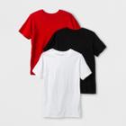 Boys' 3pk Short Sleeve T-shirt - Cat & Jack White/black/red
