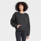 Women's Quilted Crew Sweatshirt - All In Motion Black