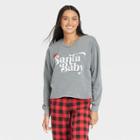 Grayson Threads Women's Santa Baby Graphic Sweatshirt - Gray