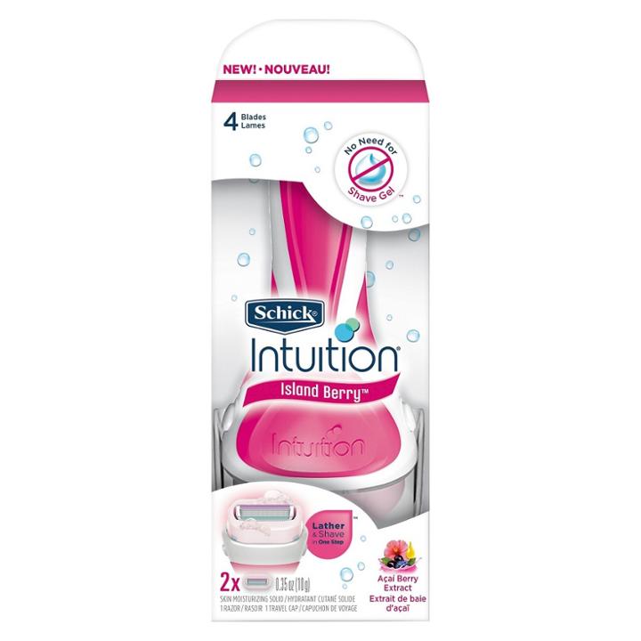Schick Intuition Island Berry Women's Razor Handle With