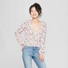 Junk Food Women's Long Sleeve Wrap Top - White