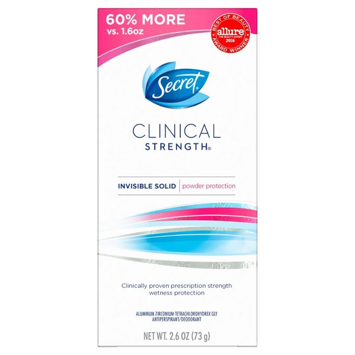 Secret Clinical Strength Protecting Powder Invisible Solid Antiperspirant And Deodorant