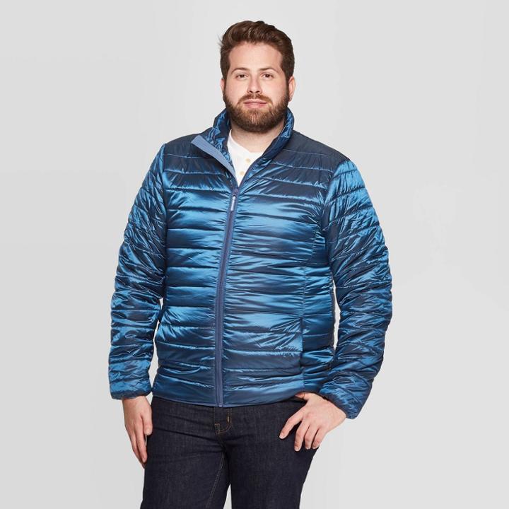 Men's Big & Tall Puffer Jacket - Goodfellow & Co Blue