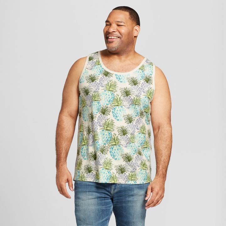 Men's Big & Tall Novelty Tank Top - Goodfellow & Co White