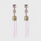 Sugarfix By Baublebar Beaded Tassel Drop Earrings - Pink, Women's