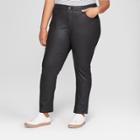 Women's Plus Size Coated Skinny Jeans - Universal Thread Black