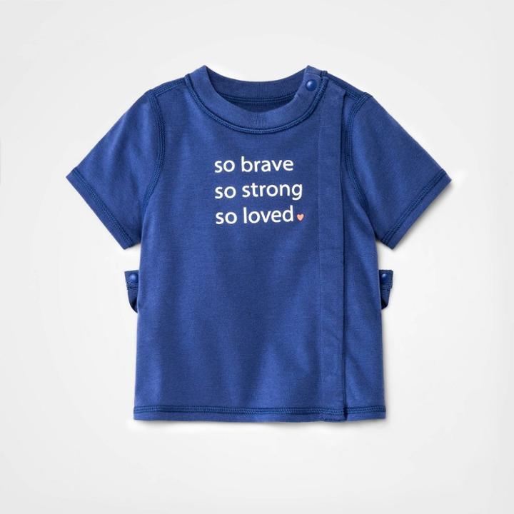 Baby Boys' Adaptive Brave Side Snap T-shirt - Cat & Jack Blue