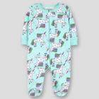 Lamaze Baby Organic Cotton Unicorn Dreams Sleep N' Play - Light Aqua Blue Newborn