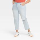 Women's Plus Size High-rise Ankle Straight Jeans - Ava & Viv