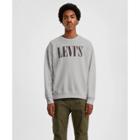 Levi's Men's Fleece Crew Neck Sweatshirt - Gray