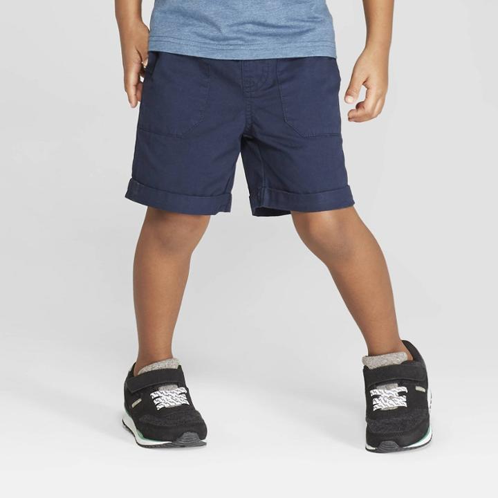 Toddler Boys' Twill Pull-on Shorts - Cat & Jack Navy 5t, Boy's, Blue