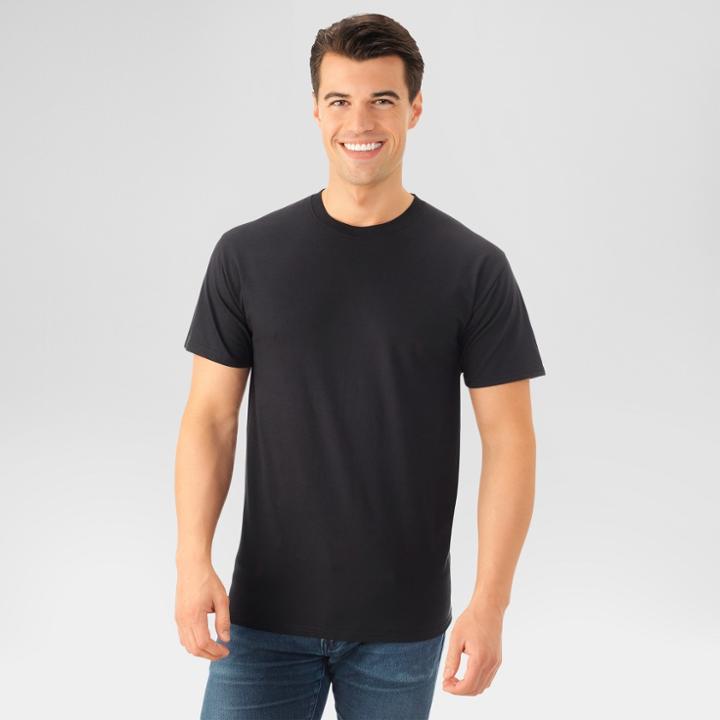 Fruit Of The Loom Select Men's Short Sleeve T-shirt - Black,