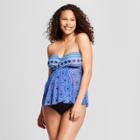 Target Maternity D/dd Cup Mesh Flyaway Tankini - Isabel Maternity By Ingrid & Isabel Blue Print