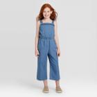 Girls' Woven Jumpsuit - Cat & Jack Chambray Xs, Girl's, Beige