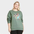 Women's Disney Plus Size Mickey And Friends Graphic Sweatshirt - Green