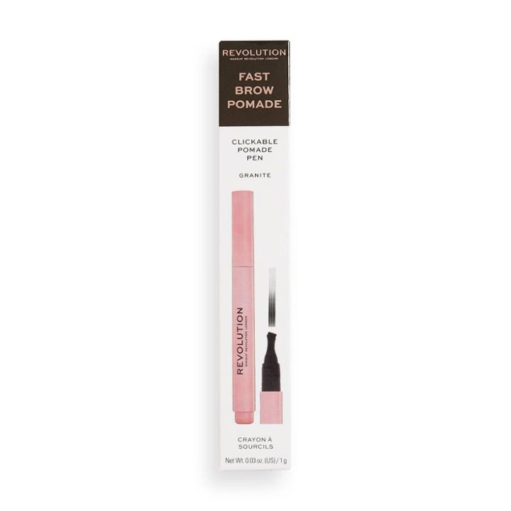 Revolution Beauty Fast Brow Clickable Pomade Pen - Granite