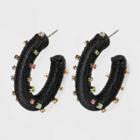 Sugarfix By Baublebar Studded Hoop Earrings - Black