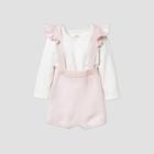 Baby Girls' Ruffle Shoulder Romper Bodysuit Set - Cat & Jack Pink