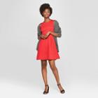 Women's Sleeveless Fit & Flare Ponte Dress - A New Day Red