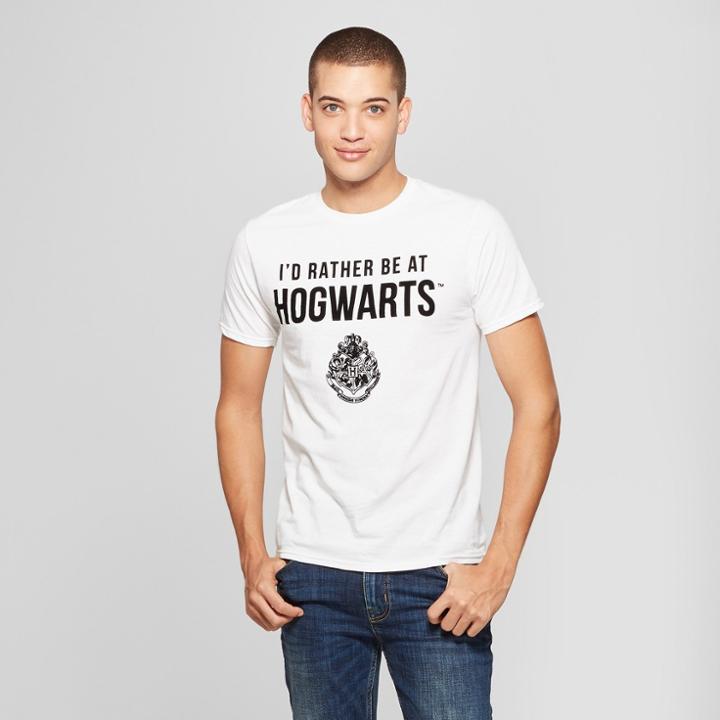 Men's Harry Potter Hogwarts Short Sleeve T-shirt - White
