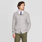 Men's Standard Fit Button-up Shawl Sweater - Goodfellow & Co Gray L, Men's,