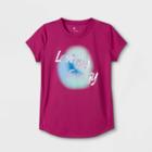 Girls' Short Sleeve 'love The Energy' Graphic T-shirt - All In Motion Purple