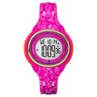 Women's Timex Ironman Sleek 50 Lap Digital Floral Watch - Pink Tw5m03000jt