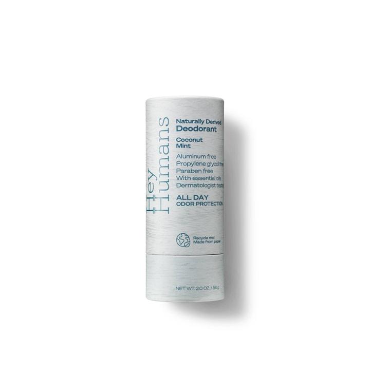 Hey Humans Coconut Mint Aluminum Free Deodorant For Women + Men With Natural Ingredients, Shea Butter
