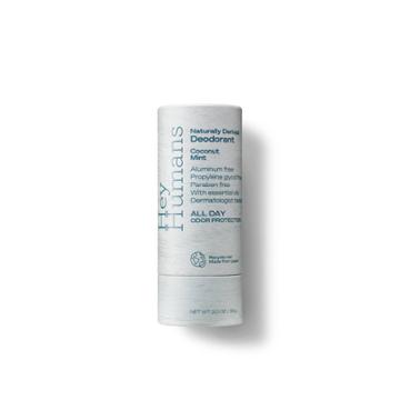 Hey Humans Coconut Mint Aluminum Free Deodorant For Women + Men With Natural Ingredients, Shea Butter
