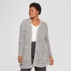Women's Plus Size Long Sleeve Colored Boucle Open Cardigan - Universal Thread Gray