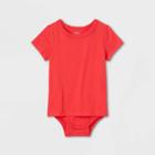 Toddler Adaptive Short Sleeve Bodysuit With Abdominal Access - Cat & Jack Red