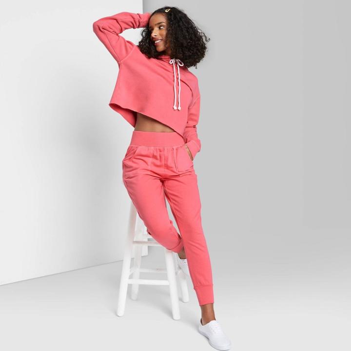 Women's Beach Tapered Pants - Wild Fable Coral