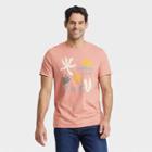 Men's Standard Fit Short Sleeve Crew Neck Graphics T-shirt - Goodfellow & Co Tan/sun