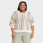 Women's Plus Size Crewneck Pullover Sweater - Knox Rose Ivory
