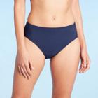 Women's Swim Brief Bikini Bottom - Aqua Green Navy