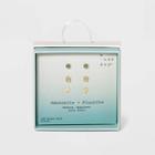 Silver Plated Semi-precious Stud Earring Set 3pc - A New Day Amazonite