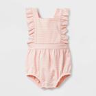 Baby Girls' Textured Knit Romper - Cat & Jack Pink Newborn